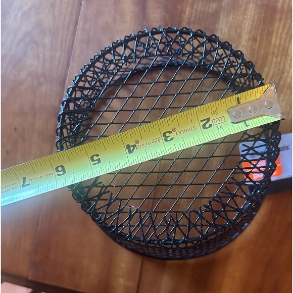 Black Circular Wired Storage Basket - Picture 6 of 8